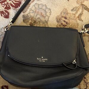 Kate Spade Black Pebbled Leather Shoulder Bag